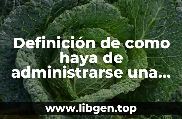 Definición de como haya de administrarse una sociedad mercantil