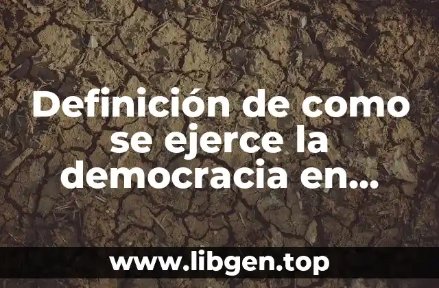 Definición de como se ejerce la democracia en México