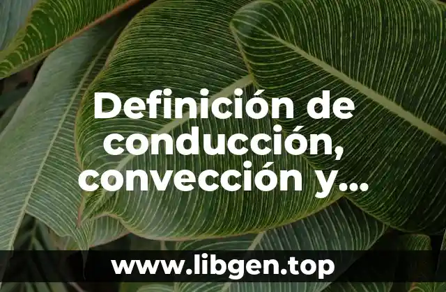 Definición de conducción, convección y radiación aparatos