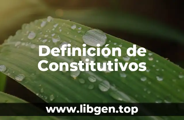 Definición de Constitutivos