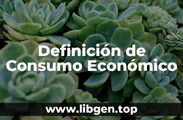 Ejemplos de Consumo Económico