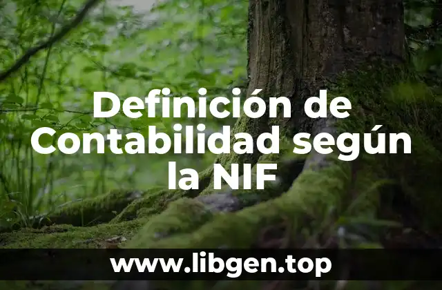 Definición de Contabilidad según la NIF