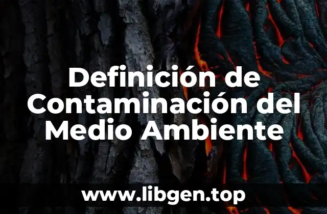Definición de Contaminación del Medio Ambiente