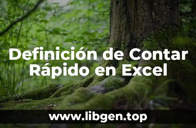 Definición de Contar Rápido en Excel