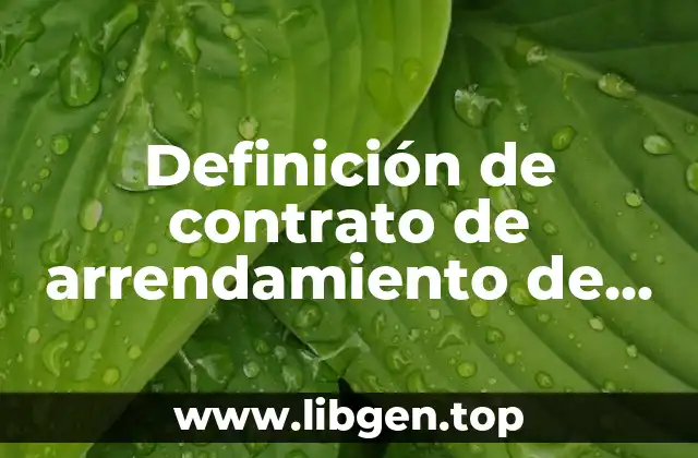 Definición de contrato de arrendamiento de apartamento en Panamá