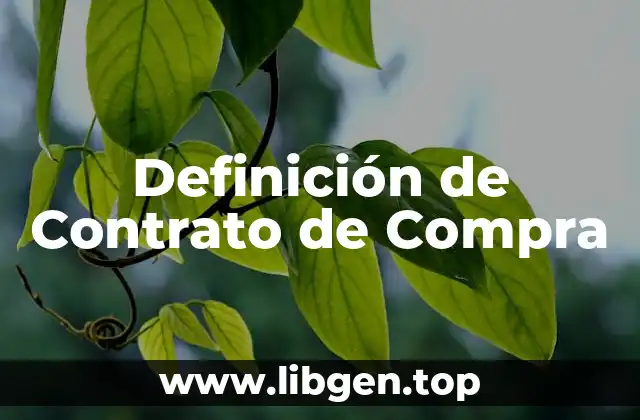 Definición Técnica de Contrato de Compra-Venta Mercantil