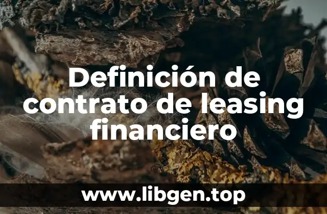 Ejemplos de contratos de leasing financiero