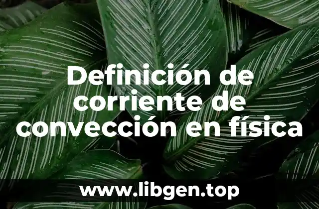 Definición de corriente de convección en física