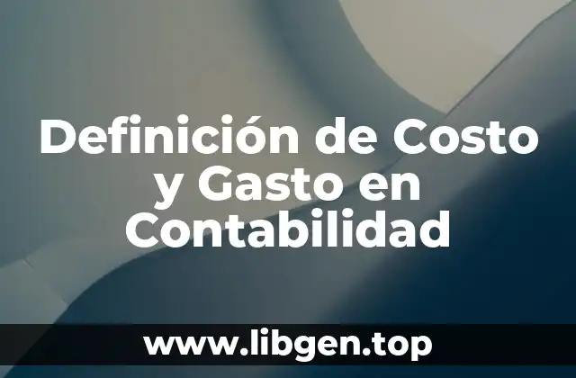 Definición técnica de Costo