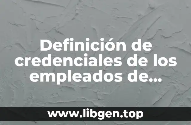 Definición de credenciales de los empleados de Marzam