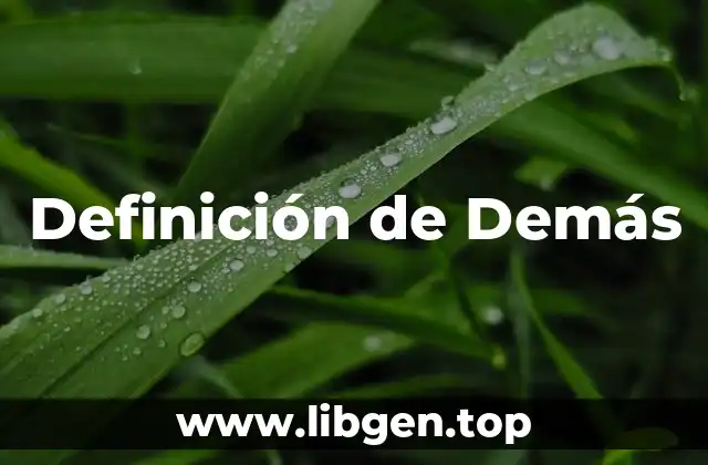 Definición de Demás