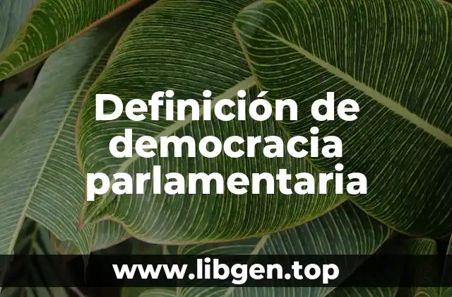 Definición técnica de democracia parlamentaria