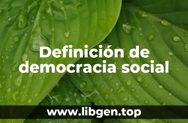 Definición de democracia social