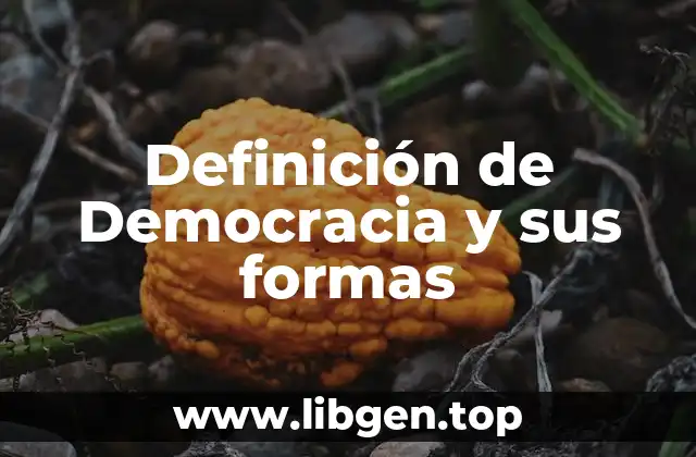 Definición de Democracia y sus formas