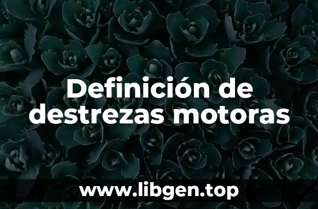 Definición de destrezas motoras