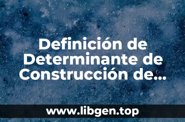 Definición de Determinante de Construcción de Marca