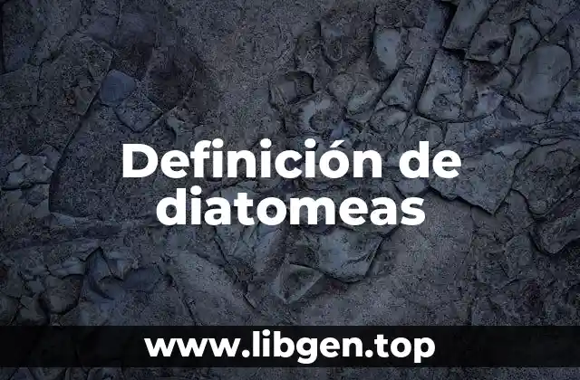 Definición de diatomeas