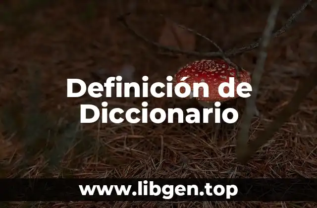 Definición técnica de Diccionario