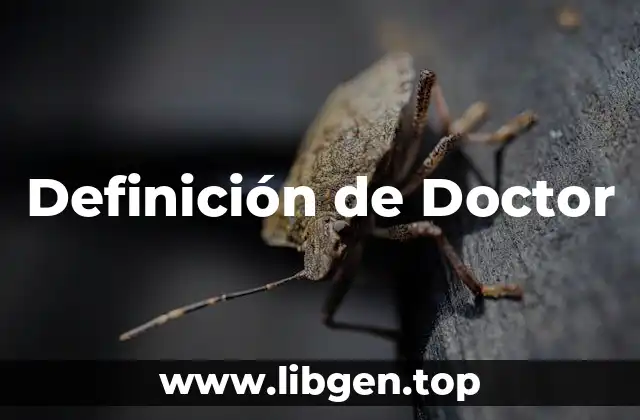 Definición de Doctor