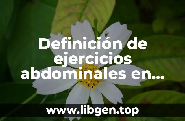 Definición de ejercicios abdominales en educación física