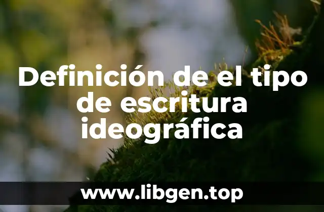 Definición de el tipo de escritura ideográfica