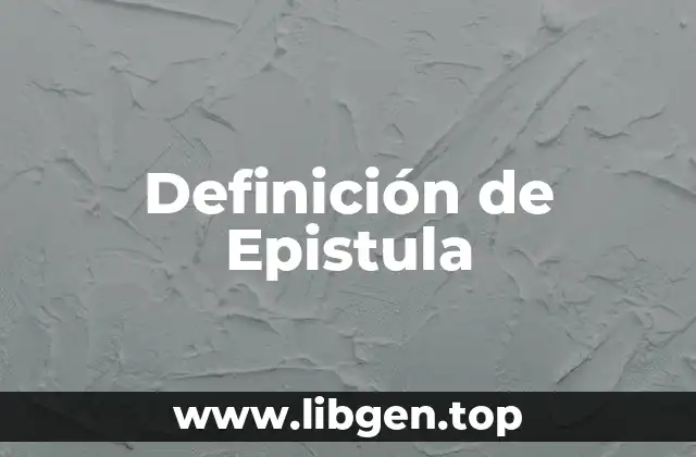 Definición de Epistula