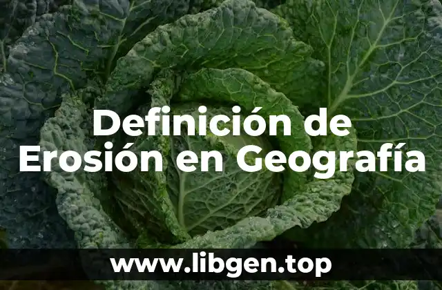 Definición de Erosión en Geografía