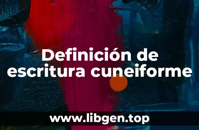 Definición de escritura cuneiforme