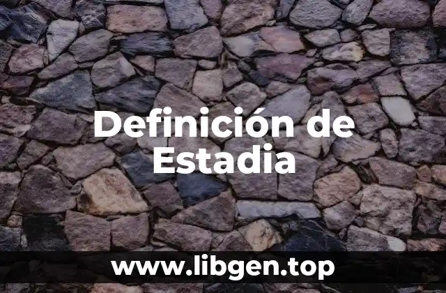 Definición de Estadia