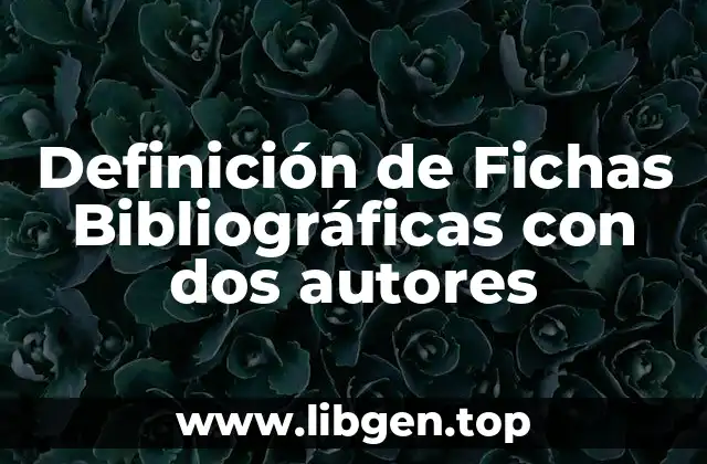 Definición de Fichas Bibliográficas con dos autores