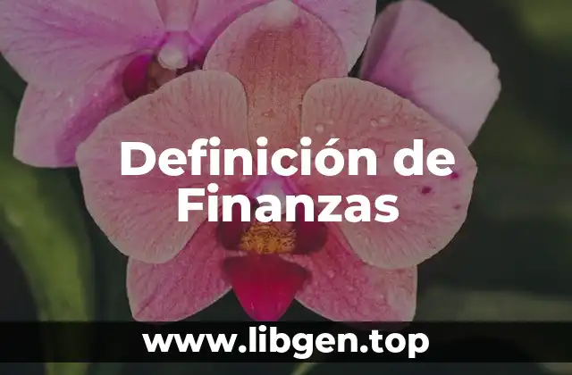 Definición de Finanzas