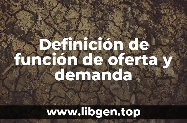 Definición de función de oferta y demanda