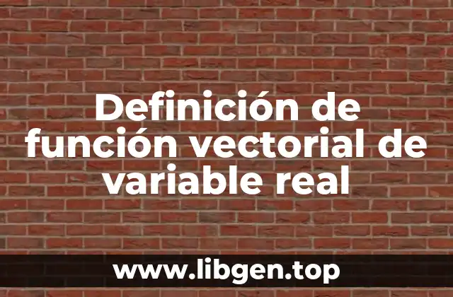Definición técnica de función vectorial de variable real