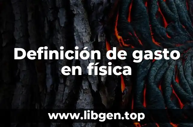 Definición de gasto en física