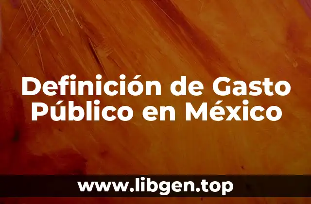 Definición de Gasto Público en México
