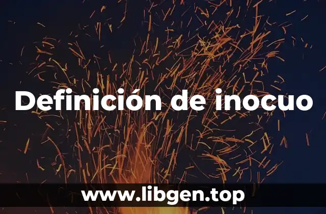 Definición técnica de inocuo