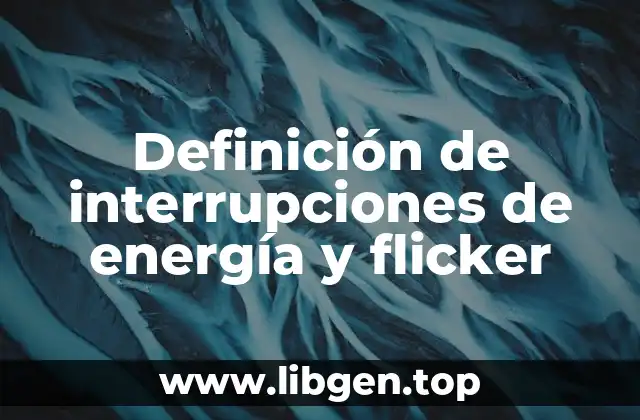 Definición técnica de flicker