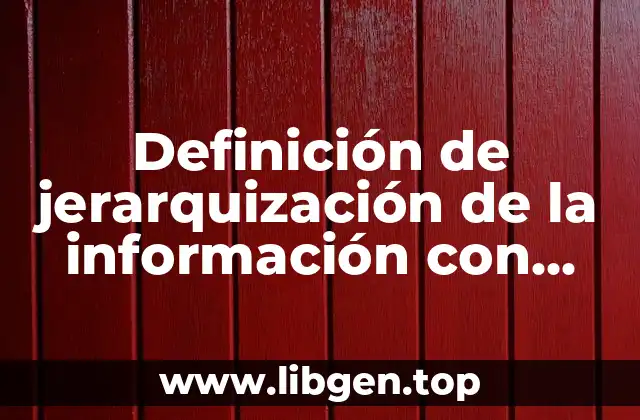 Definición de jerarquización de la información con punto y coma