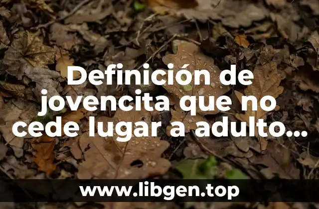 Definición de jovencita que no cede lugar a adulto mayor