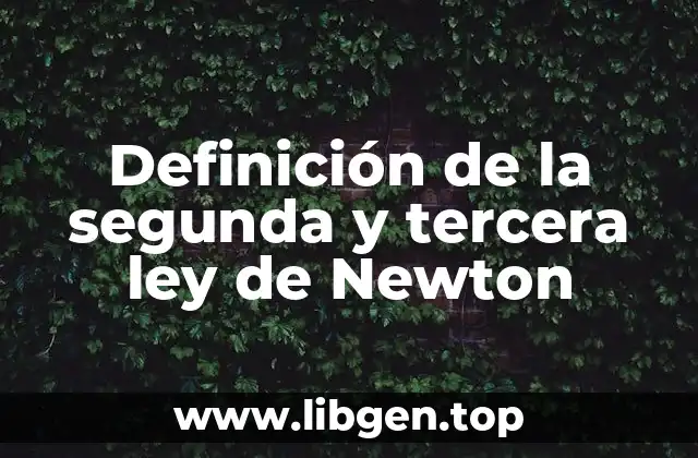 Definición de la segunda y tercera ley de Newton