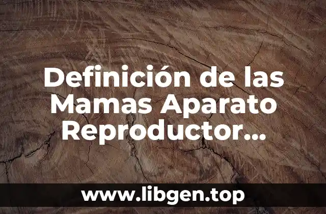 Definición de las Mamas Aparato Reproductor Femenino