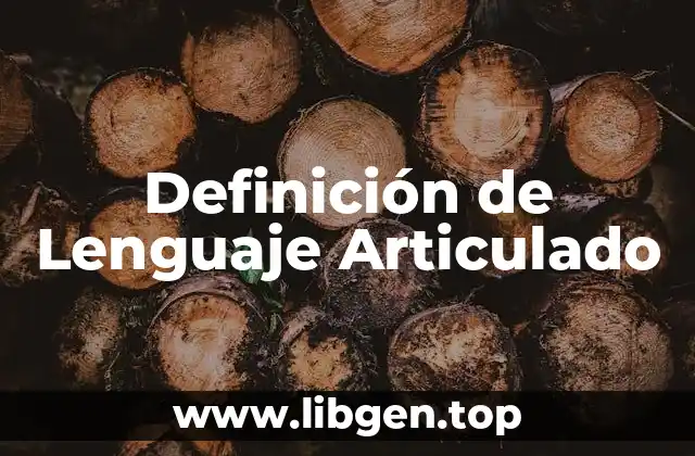 Definición de Lenguaje Articulado