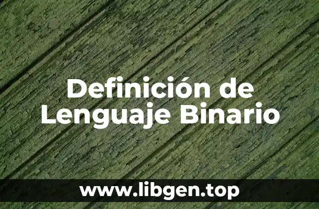 Definición de Lenguaje Binario
