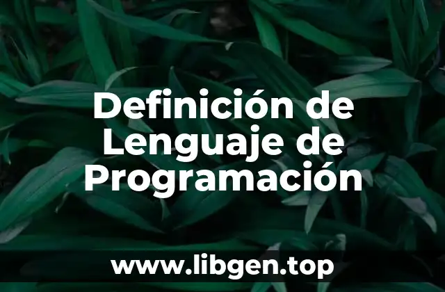 Definición de Lenguaje de Programación
