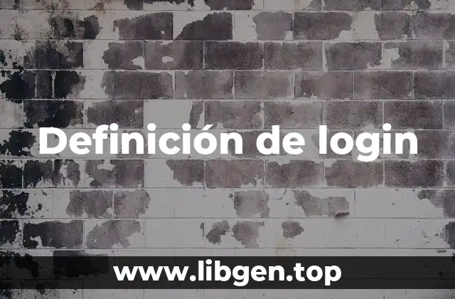 Definición de login