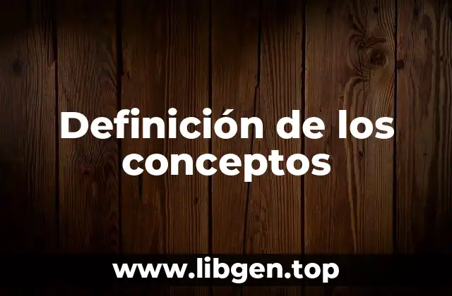 Definición de los conceptos