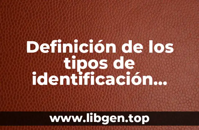 Definición de los tipos de identificación temporal