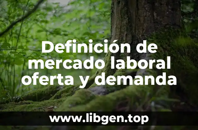 Definición de mercado laboral oferta y demanda