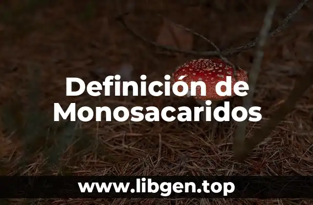 Definición de Monosacaridos