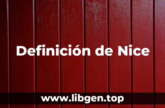 Definición de Nice